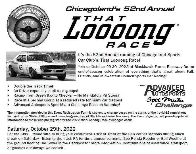 That Looong Race – October 29-30, 2022