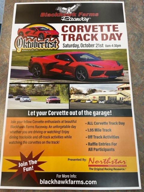 Blackhawk Farms Corvette Track Day Saturday October 21, 2023